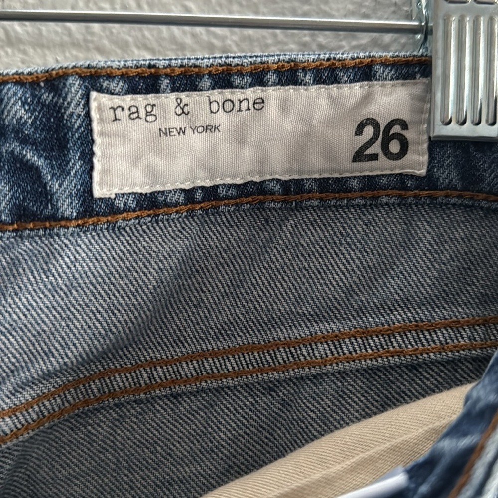 Rag & Bone Organic Cotton Blend Rosa Mid-Rise Boyfriend Jeans Size 26 - Picture 7 of 9